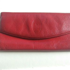 Rare 1980s Vintage Christian Dior Leather Wallet